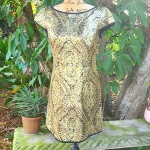Nanette Lepore gold sequined dress, size 4. Gently worn condition